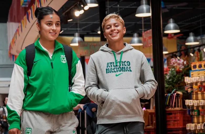 Liz Katherine Osorio y Maira Neira, titulares habituales de Atlético Nacional femeninno. FOTO CORTESÍA NACIONAL 