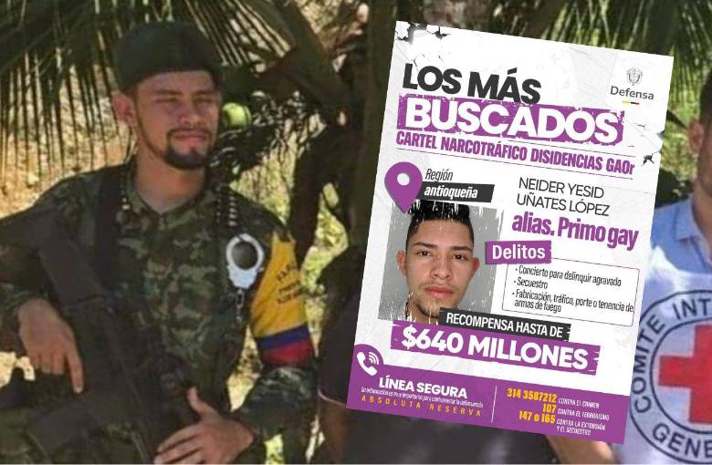 Néider Yesid Uñates López, alias Primo Gay, es considerado uno de los hombres más peligrosos de las disidencias de las Farc, principalmente en Briceño, Valdivia e Ituango. FOTOS: CORTESÍA