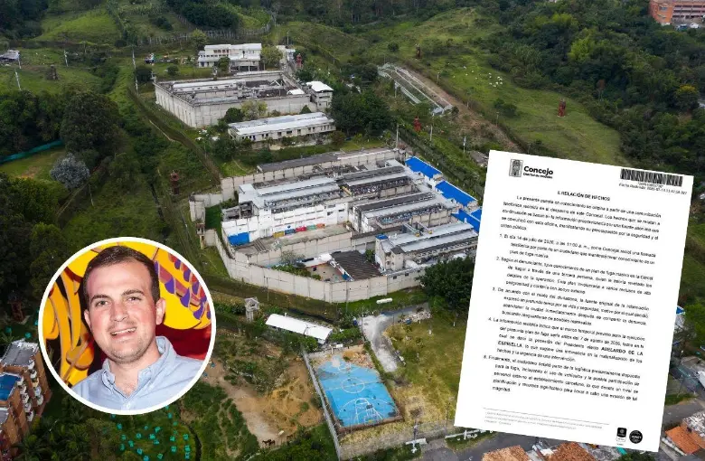 El presidente del Concejo de Medellín, Alejandro de Bedout, detalló cómo se iría a producir la fuga masiva de los integrantes de la mesa de paz de la Cárcel de Itagüí. FOTO: MANUEL SALDARRIAGA