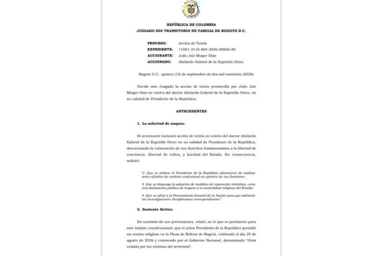 El juez consideró que la participación del mandatario en la coronación de una estatua de la Virgen de Fátima implicó una adhesión simbólica del Estado a una determinada confesión religiosa. FOTO: Redes sociales.