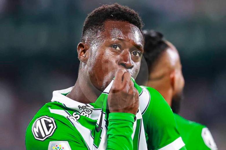 El delantero Marlos Moreno vive una nueva etapa de gloria con Atlético Nacional, el jugador además de marcar goles, tiene uno de los rendimientos más destacados del equipo. FOTO MANUEL SALDARRIAGA 