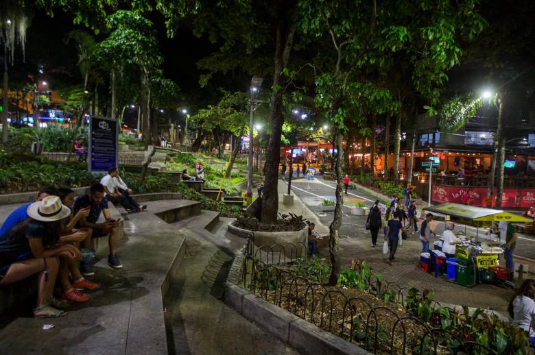 Parque El Lleras en Medellín. FOTO: EL COLOMBIANO