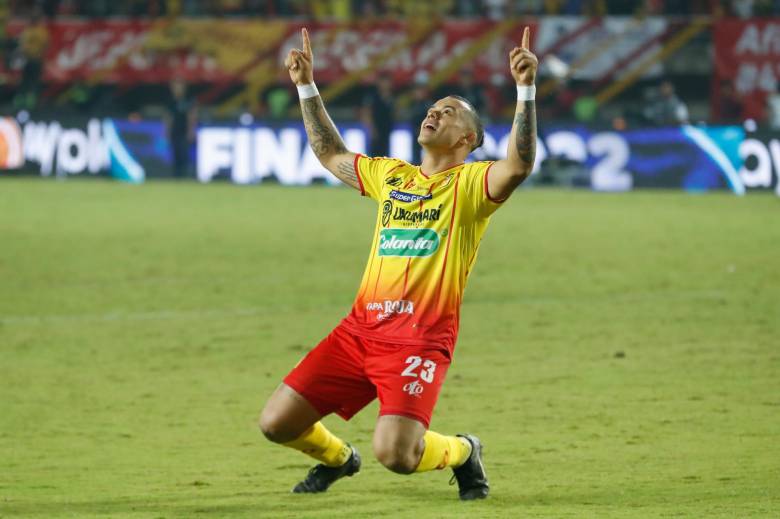 Leo Castro anotó 15 goles este semestre y se convirtió en el goleador de la Liga BetPlay II. FOTO MANUEL SALDARRIAGA
