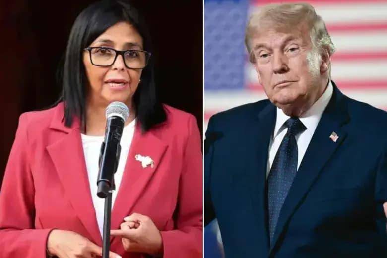 Donald Trump se reunirá con la presidenta interina de Venezuela, Delcy Rodríguez, durante la agenda de la Asamblea General de la ONU. FOTO: Getty, AFP.