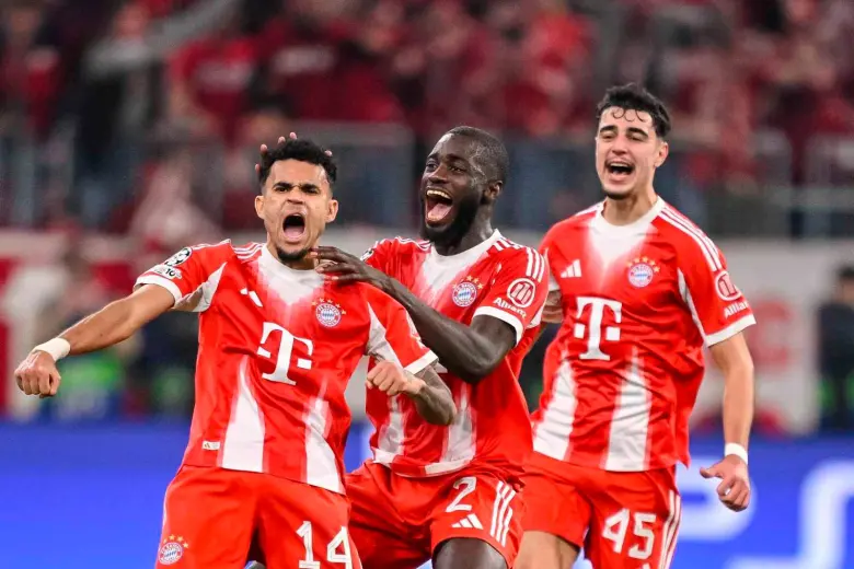 El colombiano Luis Fernando Díaz se luce con el Bayern Múnich en una gran temporada en la que se ha lucido en Bundesliga, Copa Alemana y Champions League. FOTO GETTY 