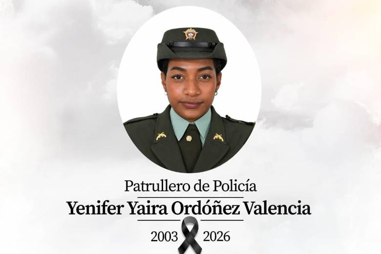Asesinaron en El Charco, Nariño, a la patrullera de la Policía Nacional Jennifer Yadira Ordóñez Valencia. FOTO: Policía Nacional 