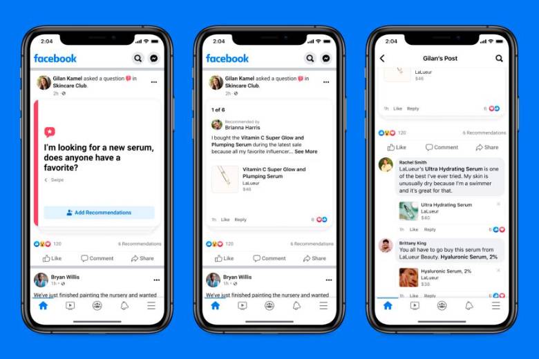 Facebook: ahora se podrá comprar en los grupos y en vivo 