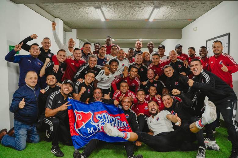 El Poderoso celebró en Pasto su clasificación a la final en la que se medirán al Pereira para determinar el nuevo campeón de la Liga Betplay-2. FOTO DIM 