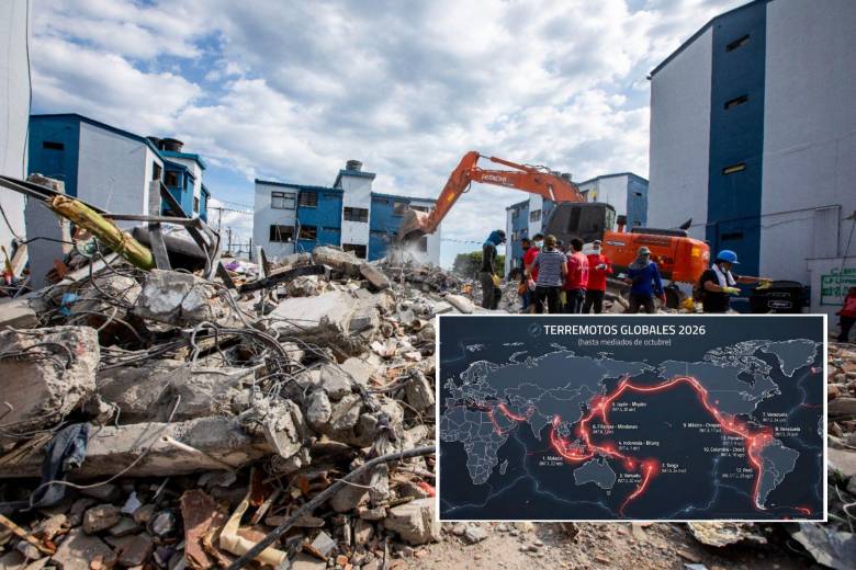 En el 2026 se han presentado 13 grandes terremotos en el mundo, siendo uno de ellos en Colombia. Foto: Julio Herrera e imagen creada con inteligencia artificial.