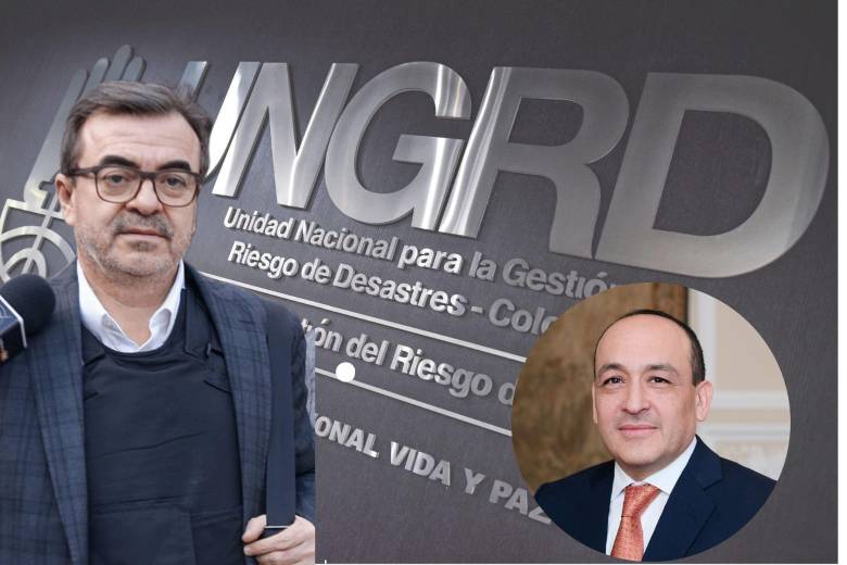 Olmedo López (izq.), exdirector de la UNGRD cruzaba mensajes con Vladimir Fernández, hoy magistrado de la Corte Constitucional, cruzaban mensajes sobre reuniones y nombramientos. FOTOS: Colprensa