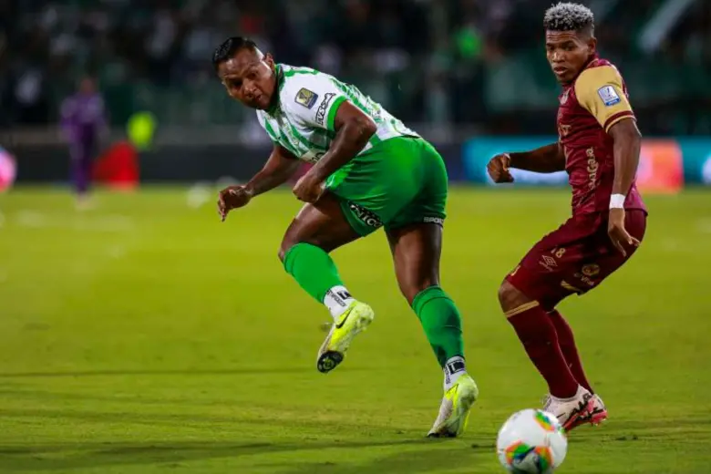 Alfredo Morelos, goleador de Atlético Nacional es uno de los líderes que tienen el cuadro verdolaga para buscar la final. FOTO MANUEL SALDARRIAGA