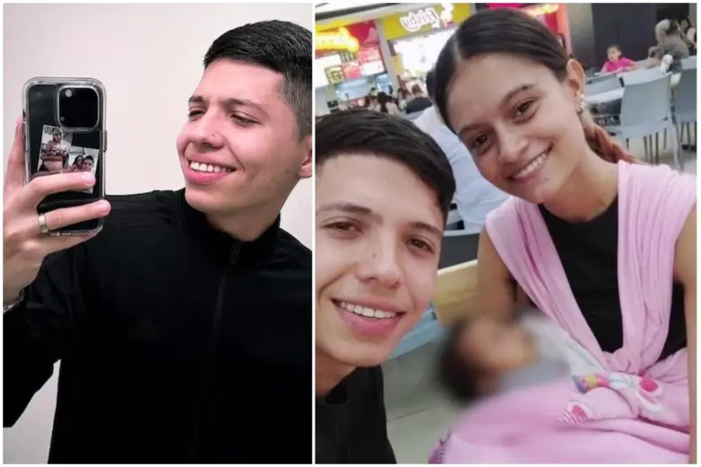 Johan Sebastián Durán Guerrero y su familia. FOTO: Captura de video de redes sociales y cortesía