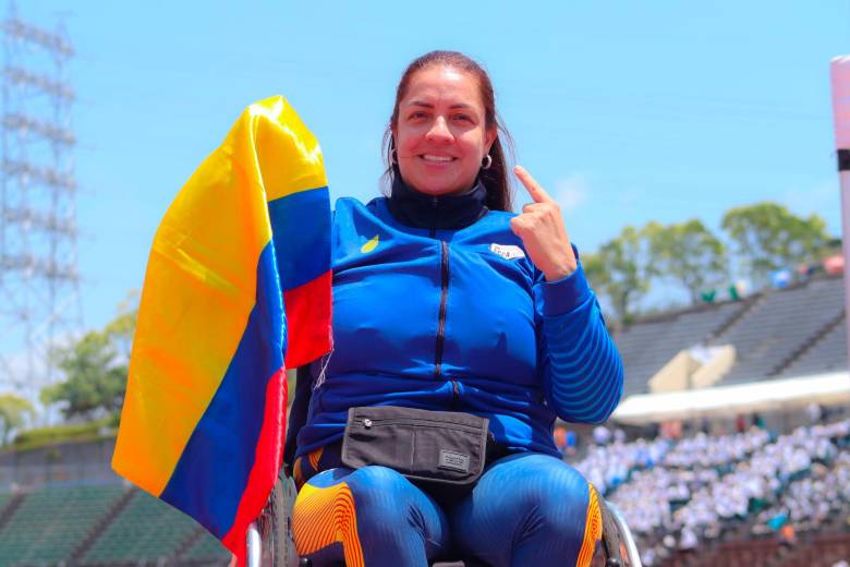 Erica Castaño ganó el primer oro para Colombia en el Mundial de Paratletismo que se disputa en Kobe, Japón. FOTO CORTESÍA FEDEPARATLETISMO