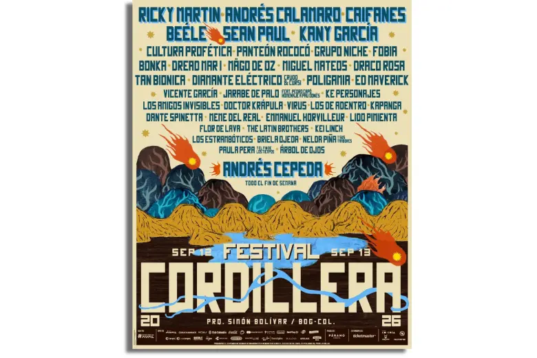 Festival Cordillera 2026 anuncia su cartel: Ricky Martin, Caifanes, Sean Paul y más de 30 artistas en el Parque Simón Bolívar
