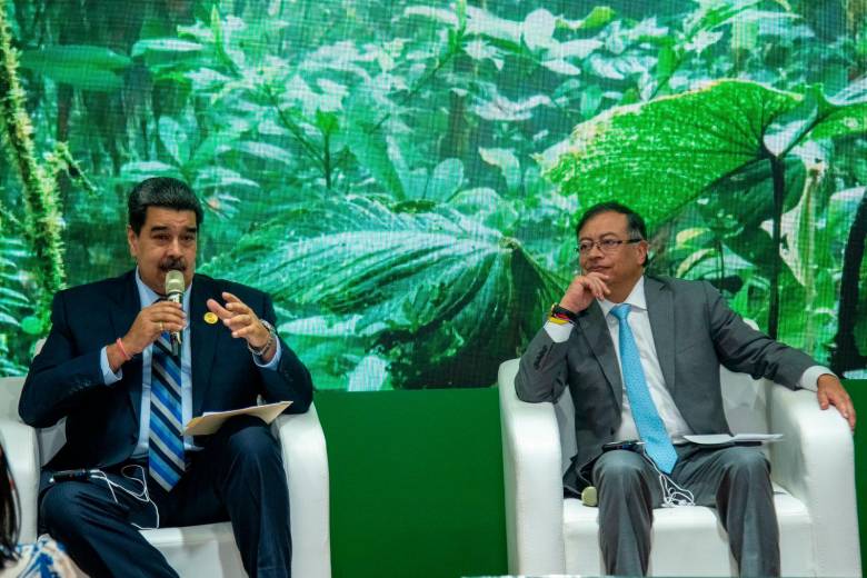 Este es el segundo encuentro en el que coincidieron Nicolás Maduro y Gustavo Petro, ya se había reunido la semana pasada en Caracas. FOTO CORTESÍA 