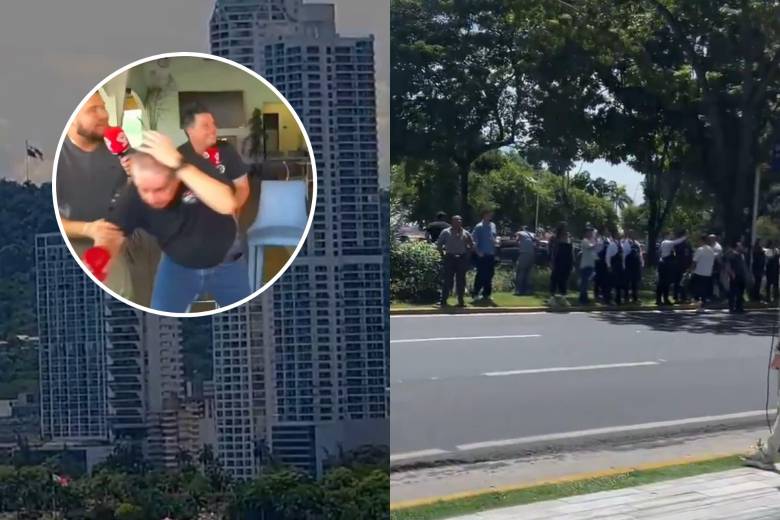 Primeras imágenes que se conocen del terremoto en Panamá. Ya habría destrozos y la gente evacuó a las calles. Foto: Redes sociales @TReporta, @FreddyPitti, Captura de video Deportes RPC.