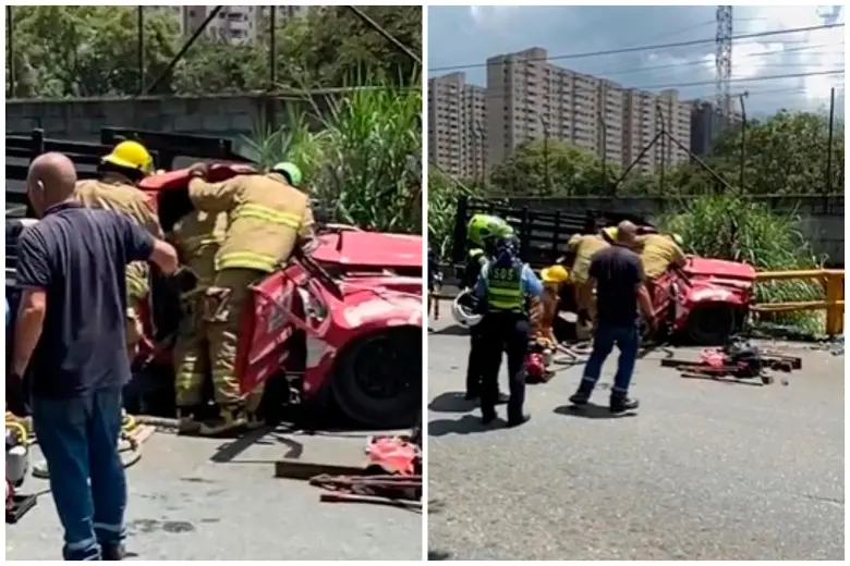 El conductor del vehículo quedó lesionado tras el accidente, pero las autoridades no han reportado cuál es su estado. FOTOS Captura de video cortesía