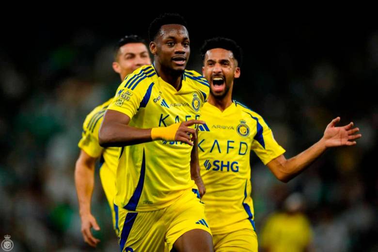 El delantero antioqueño Jhon Jáder Durán registra cuatro goles en la Liga de Arabia, dos dobletes y este viernes podría ser titular de nuevo con el Al Nassr. FOTO: Tomada de X @AlNassrFC_EN