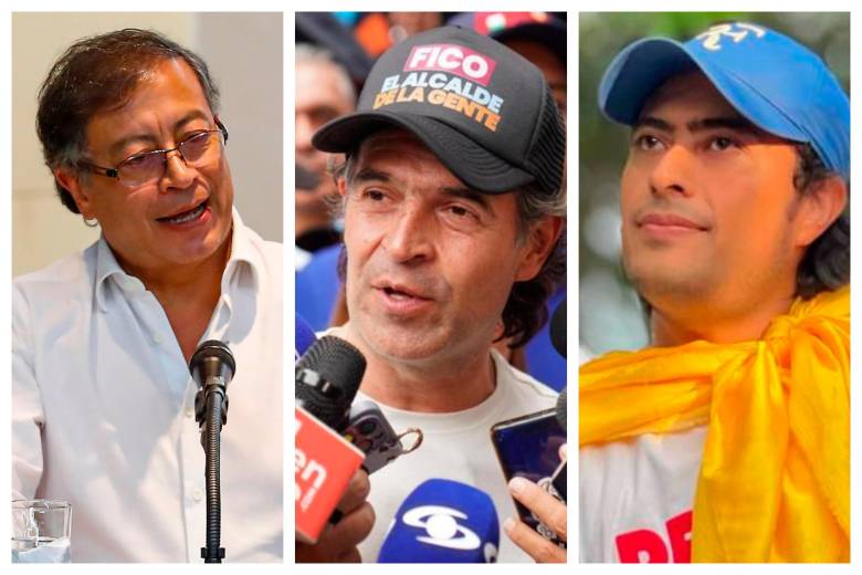 Gustavo Petro, Federico Gutiérrez y Nicolás Petro. FOTOS EL COLOMBIANO, Colprensa y Cortesía