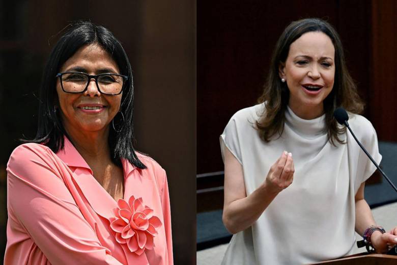 Las declaraciones de Donald Trump sobre una posible contienda electoral entre Delcy Rodríguez y María Corina Machado se dieron mientras avanza la negociación entre el régimen y la oposición con mediación de EE.UU. Fotos: Getty Images