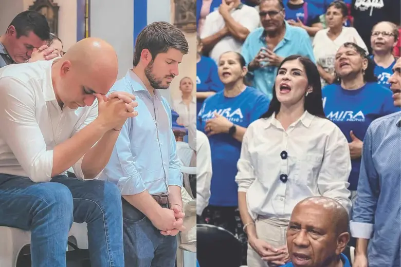 Tanto en el Partido Conservador como en el Mira hacen campaña defendiendo los valores “tradicionales” y la fe. FOTOS: REDES SOCIALES