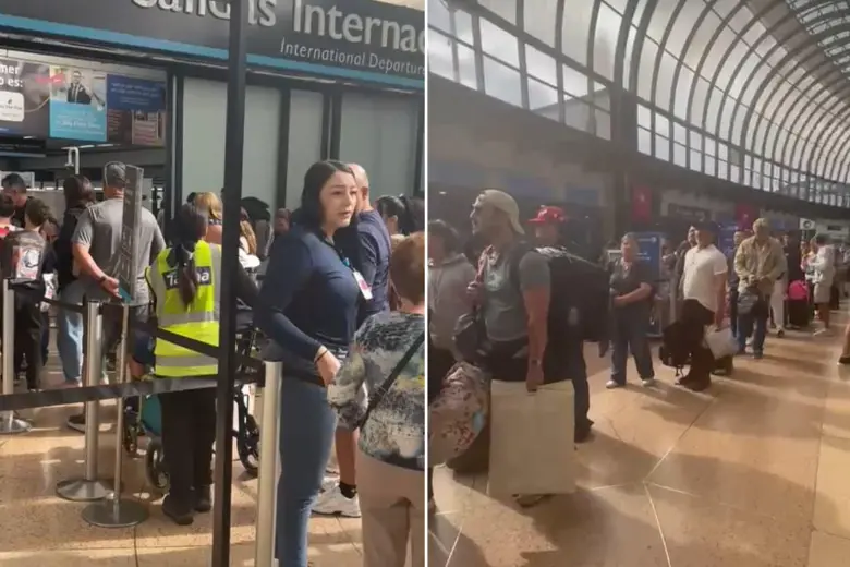 Continúan las quejas en el aeropuerto de Rionegro por las demoras en zona de Migración. FOTOS: Capturas de video 