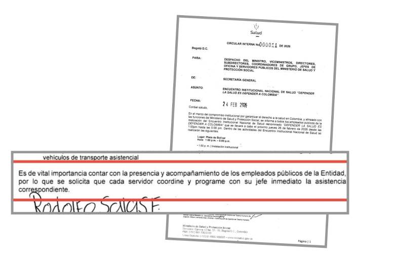 Estra es la controvertida circular del Ministerio, fechada este 24 de febrero. FOTO: ARCHIVO PARTICULAR