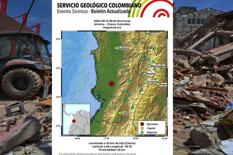 El temblor de magnitud 4,6 se sintió en varias poblaciones de Chocó y Valle del Cauca. Fotos: Manuel Saldarriaga y SGC