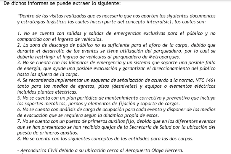 Por estas razones suspendieron eventos en polémica megacarpa del Juan Pablo II de Medellín