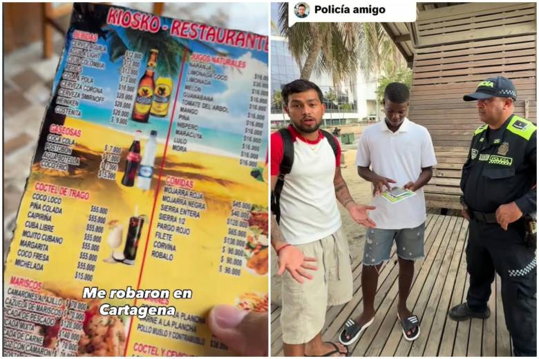 Momento en que le hicieron la devolución del dinero al influencer. FOTO: Tomada de las redes sociales de @mariotrujilllo