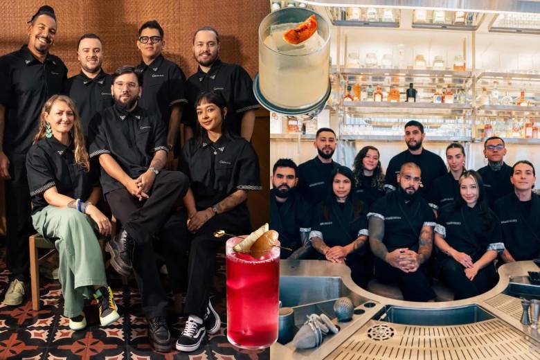 Los equipos de Carmen (izquierda) y Mamba Negra (derecha), los bares paisas que llegaron este año al top 50 de los mejores bares del mundo. FOTOS Instagram @carmenrestaurant @mambanegra.22