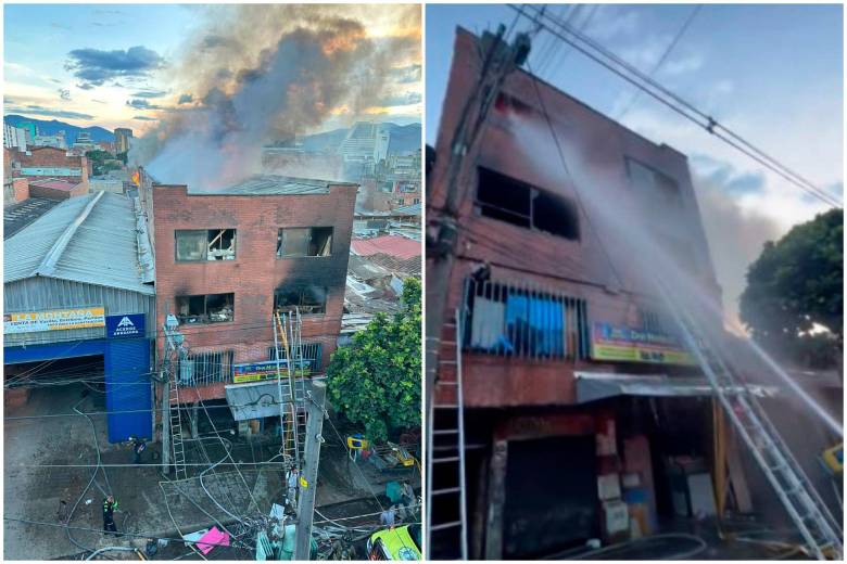 Cuatro tripulaciones de bomberos fueron enviadas al lugar para controlar el incendio. FOTOS Cortesía Dagrd