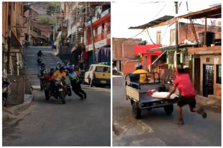 Las autoridades de tránsito y hasta personas de la comunidad intentaron detener al conductor, pero no pudieron. FOTOS Captura de video 