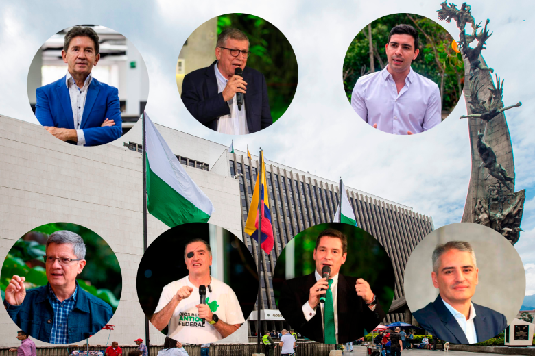 Siete candidatos permanecen en la contienda por la Gobernación de Antioquia. FOTOS EL COLOMBIANO 