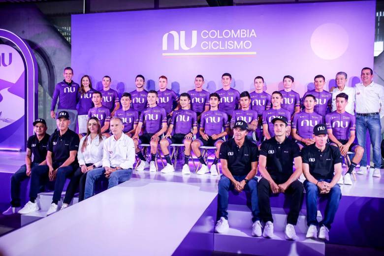 Este es el equipo NU Colombia que se coronó campeón del Tour Colombia 2.1. FOTO COLPRENSA 