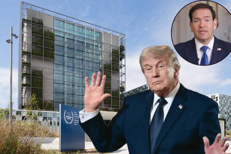 El gobierno de Donald Trump anunció sanciones a la CPI. FOTO: CPI, Getty y @SecRubio