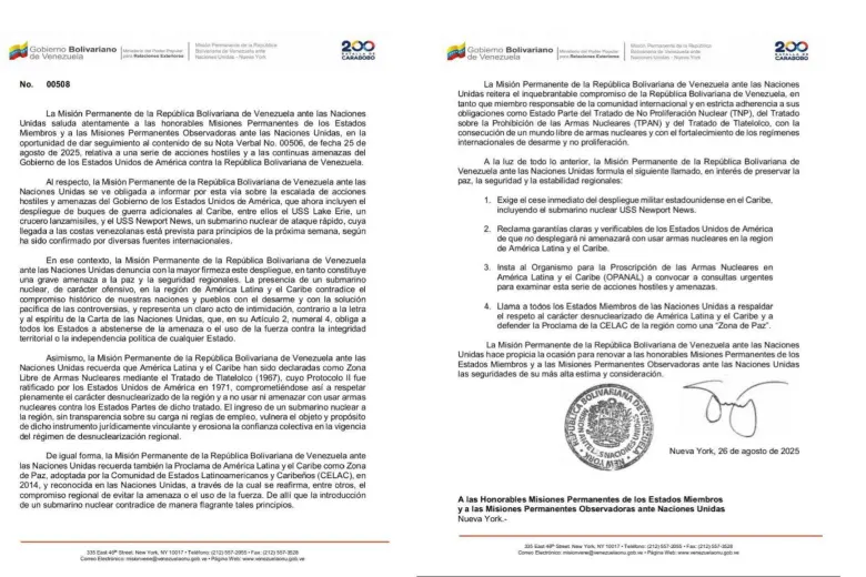 Este es el comunicado publicado por el canciller Yván Gil. Foto: redes sociales 