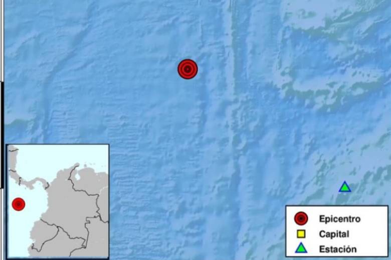 Sismo de magnitud 4,6 sacudió el océano Pacífico este 4 de octubre de 2026. FOTO: Servicio Geológico Colombiano