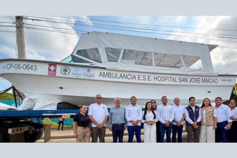 La “inversión” de $1.680 millones en dos lanchas ambulancia para el municipio de Maicao, en La Guajira, que no cuenta con mar ni río. FOTO: Ministerio de Salud