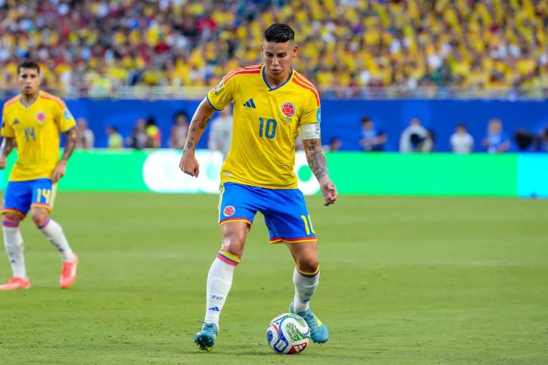 El volante colombiano James Rodríguez fue el capitán de la Selección en el Mundial de Norteamérica. Es importante en los contratos publicitarios. Foto: Juan Antonio Sánchez