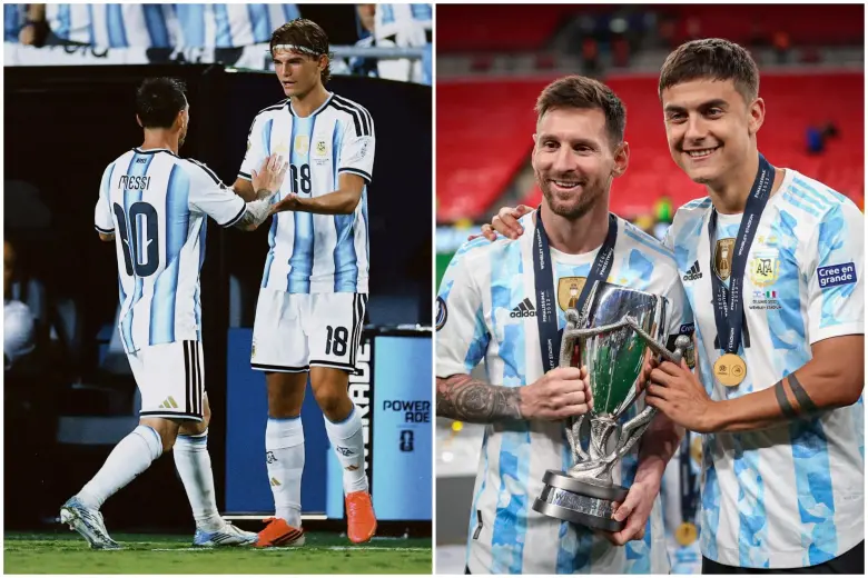 Nico Paz y Paulo Dybala son los apuntados a reemplazar a Messi en el futuro inmediato. FOTOS: Instagram Nico Paz y PauloDybala