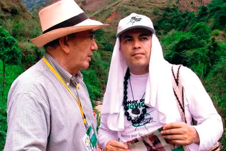 Gilberto Echeverri y Guillermo Gaviria fueron secuestrados por las Farc en 2002, dentro de una marcha que iba hacia Caicedo. FOTO ARCHIVO