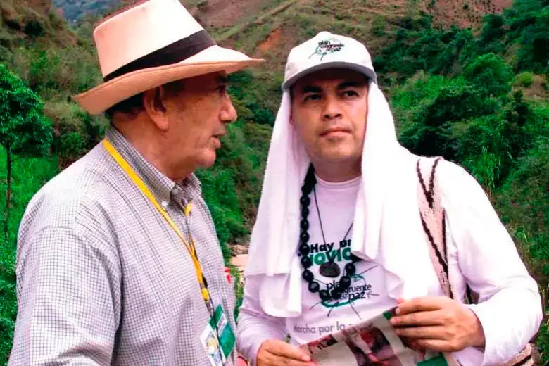 Gilberto Echeverri y Guillermo Gaviria fueron secuestrados por las Farc en 2002, dentro de una marcha que iba hacia Caicedo. FOTO ARCHIVO