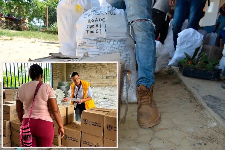Las últimas ayudas humanitarias se entregaron en Valdivia y El Bagre a familias confinadas y desplazadas. FOTOS Cortesía Unidad para las Víctimas