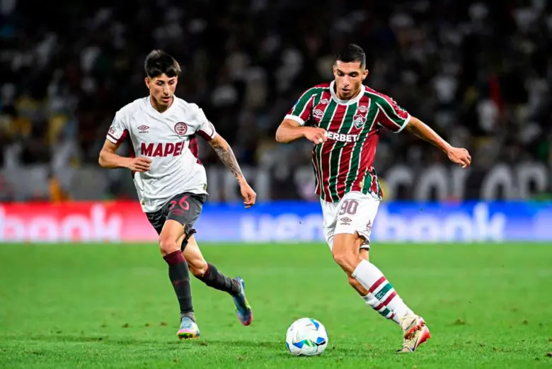 Fluminense quedó eliminado de la Copa Sudamericana, tras empatar en casa 1-1 con Lanús, que venía con la ventaja del 1-0 logrado en Argentina. FOTO TOMADA X@Sudamericana
