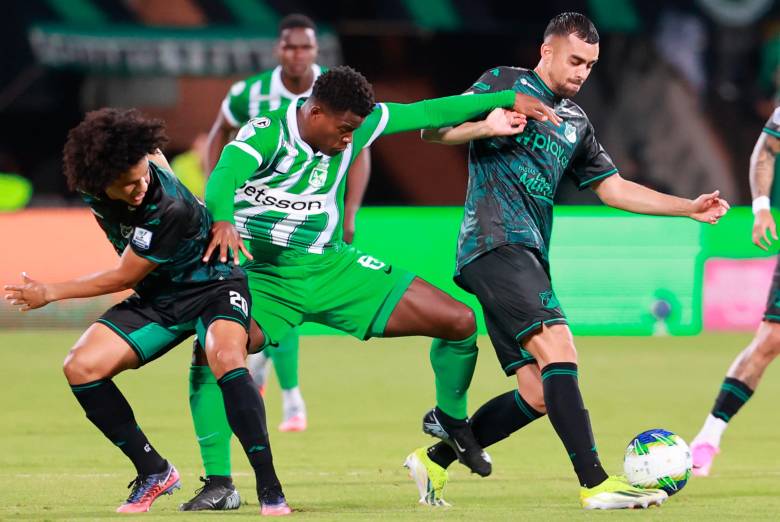 Atlético Nacional recibe en el Atanasio Girardot al Deportivo Cali por la séptima fecha de la Liga BetPlay. FOTO MANUEL SALDARRIAGA