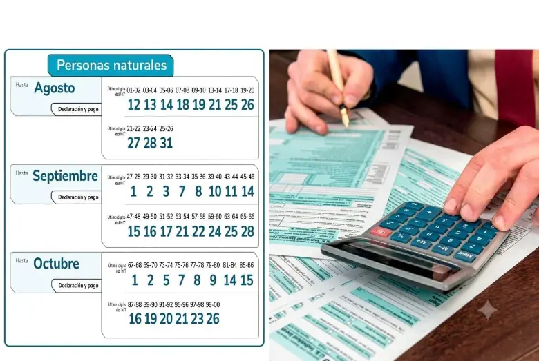 El calendario de declaración de renta iniciará el 12 de agosto y finalizará el 26 de octubre, según los dos últimos dígitos del NIT. FOTOS DIAN Y CORTESÍA