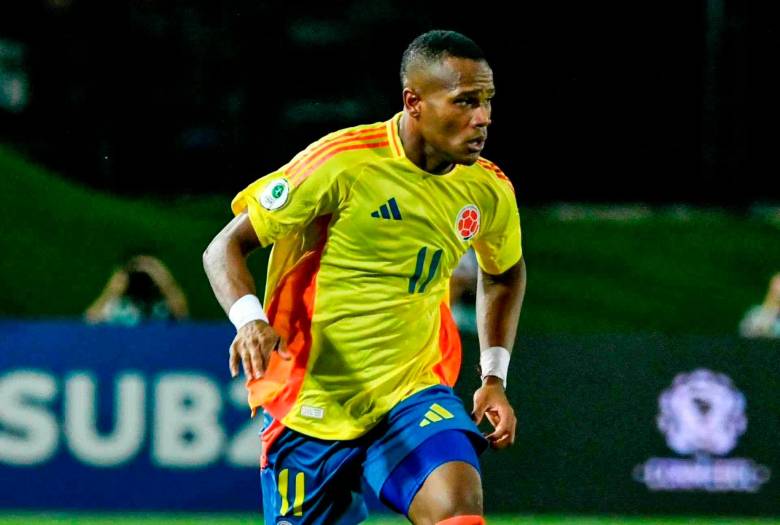 El extremo colombiano Andy Duván Batioja, que cumple 19 años este viernes, es uno de los más destacados de Colombia en el Sudamericano Sub-20. FOTO CORTESÍA FCF