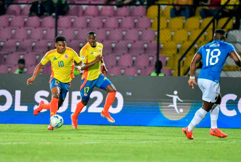 La Selección Colombia venció a Ecuador, en su segunda salida en el Sudamericano Sub-20 y llegó a cuatro puntos. FOTO FCF 