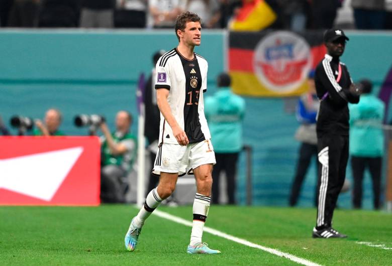 El goleador de Alemania, Thomas Müller, anunció su adiós de la selección de su país, tras ser eliminados en Qatar. FOTO EFE